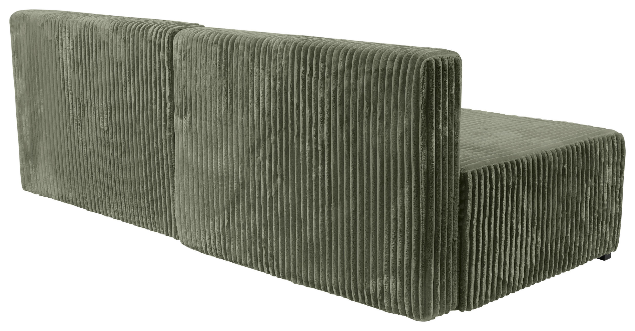Thumbnail - Carryhome Ecksofa, Olivgrün, Textil, Buche, Hartholz, 3-Sitzer, Füllung: Polyurethan (PUR),Polyurethan (Pur), Ottomane r...