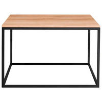 COUCHTISCH Kernbuche massiv 65/65/41,5 cm quadratisch Schwarz, Buchefarben  - Buchefarben/Schwarz, Design, Holz/Metall (65/65/41,5cm) - Johann Jakob