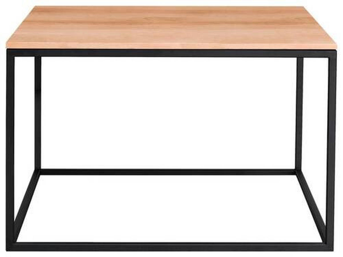 COUCHTISCH Kernbuche massiv 65/65/41,5 cm quadratisch Schwarz, Buchefarben  - Buchefarben/Schwarz, Design, Holz/Metall (65/65/41,5cm) - Johann Jakob