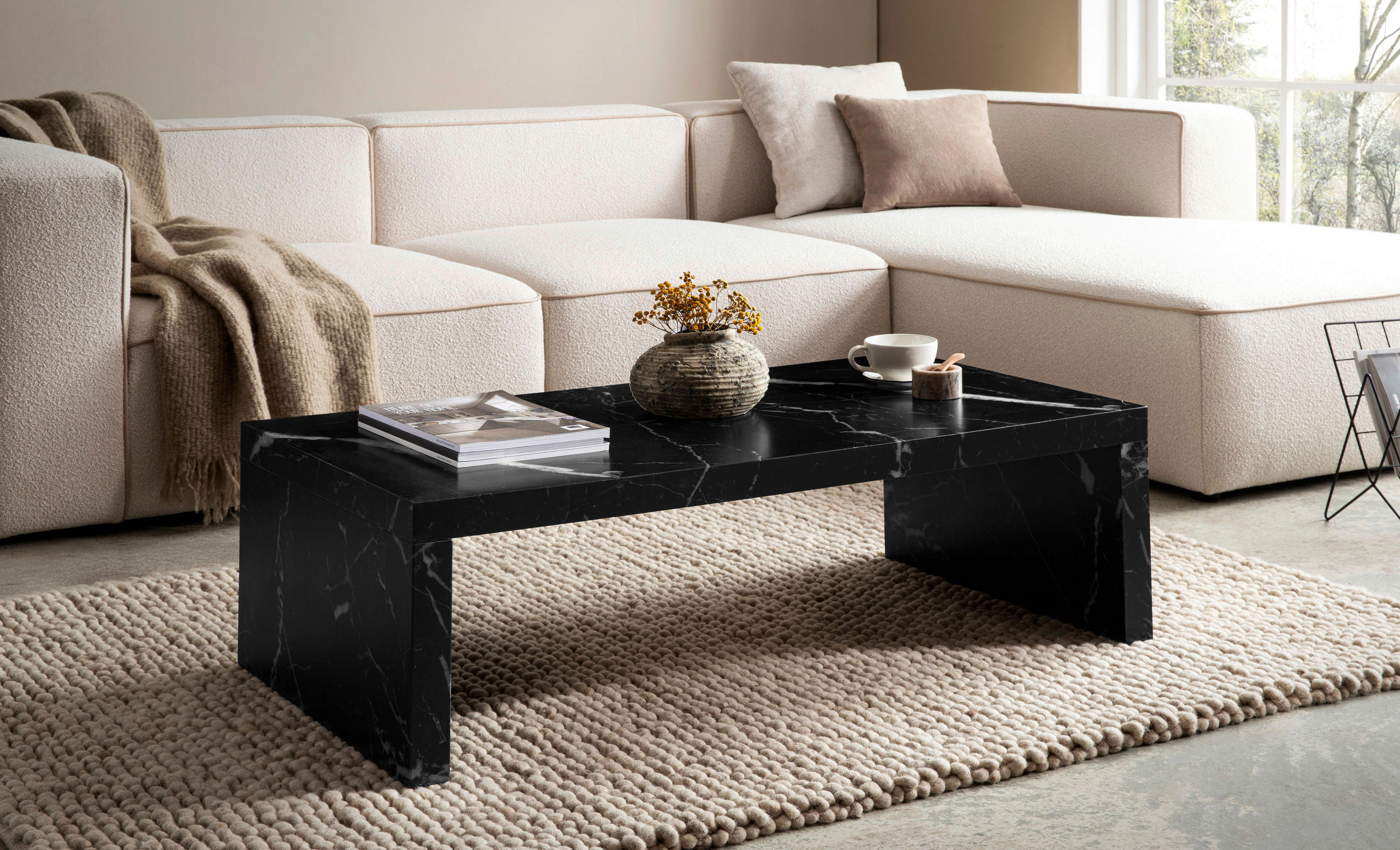 COUCHTISCH in Holzwerkstoff 110/55/35 cm   - Schwarz, Design, Holzwerkstoff (110/55/35cm) - Livetastic