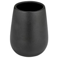 ZAHNPUTZBECHER Keramik  - Schwarz, Basics, Keramik (6,5/11,5/6,5cm) - Wenko