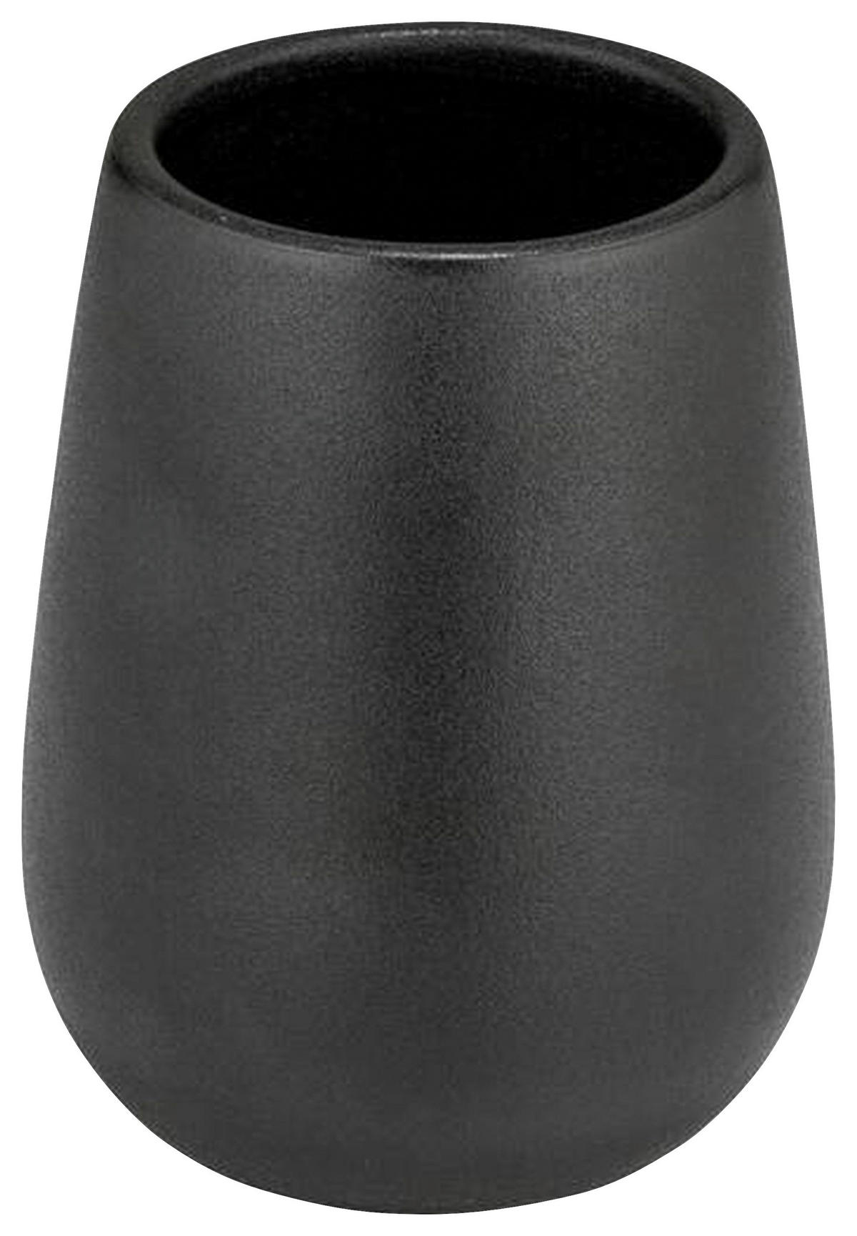ZAHNPUTZBECHER Keramik  - Schwarz, Basics, Keramik (6,5/11,5/6,5cm) - Wenko