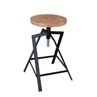 STOLICA  prirodne boje, crna  drvo, metal      - prirodne boje/crna, Moderno, drvo/metal (37/60/37cm) - Ambia Home