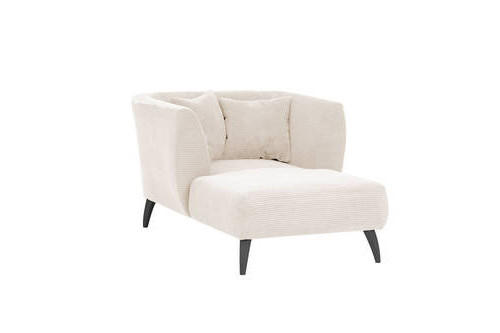 XXL-SESSEL Cord Beige    - Beige/Schwarz, MODERN, Holz/Textil (108/84/155cm) - MID.YOU