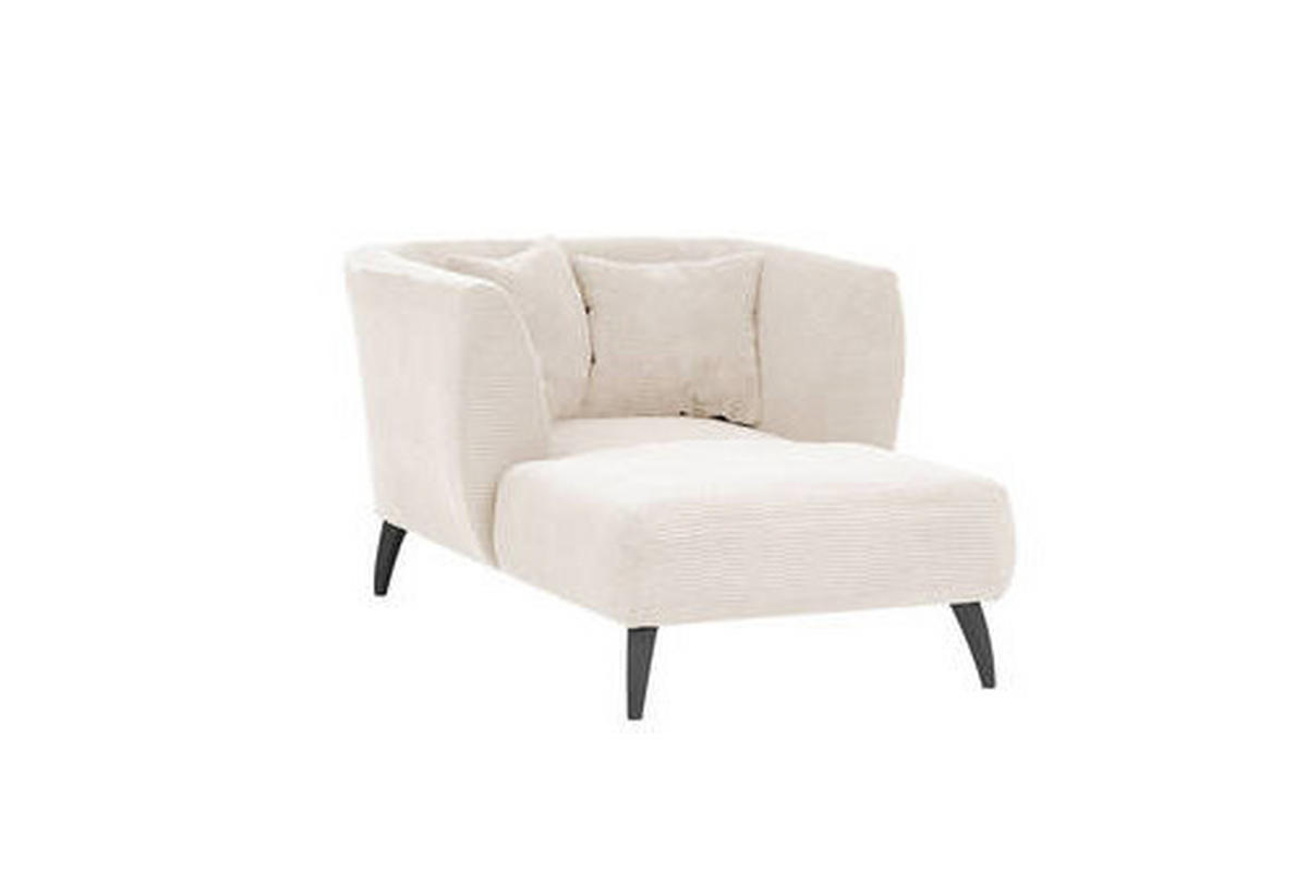 XXL-SESSEL in Cord Beige  - Beige/Schwarz, Modern, Holz/Textil (108/84/155cm) - MID.YOU