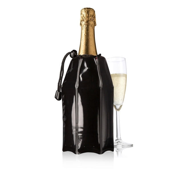 CHAMPAGNERKÜHLER - Schwarz, Basics, Kunststoff (15.8/3.1/24.8cm) - Vacu Vin