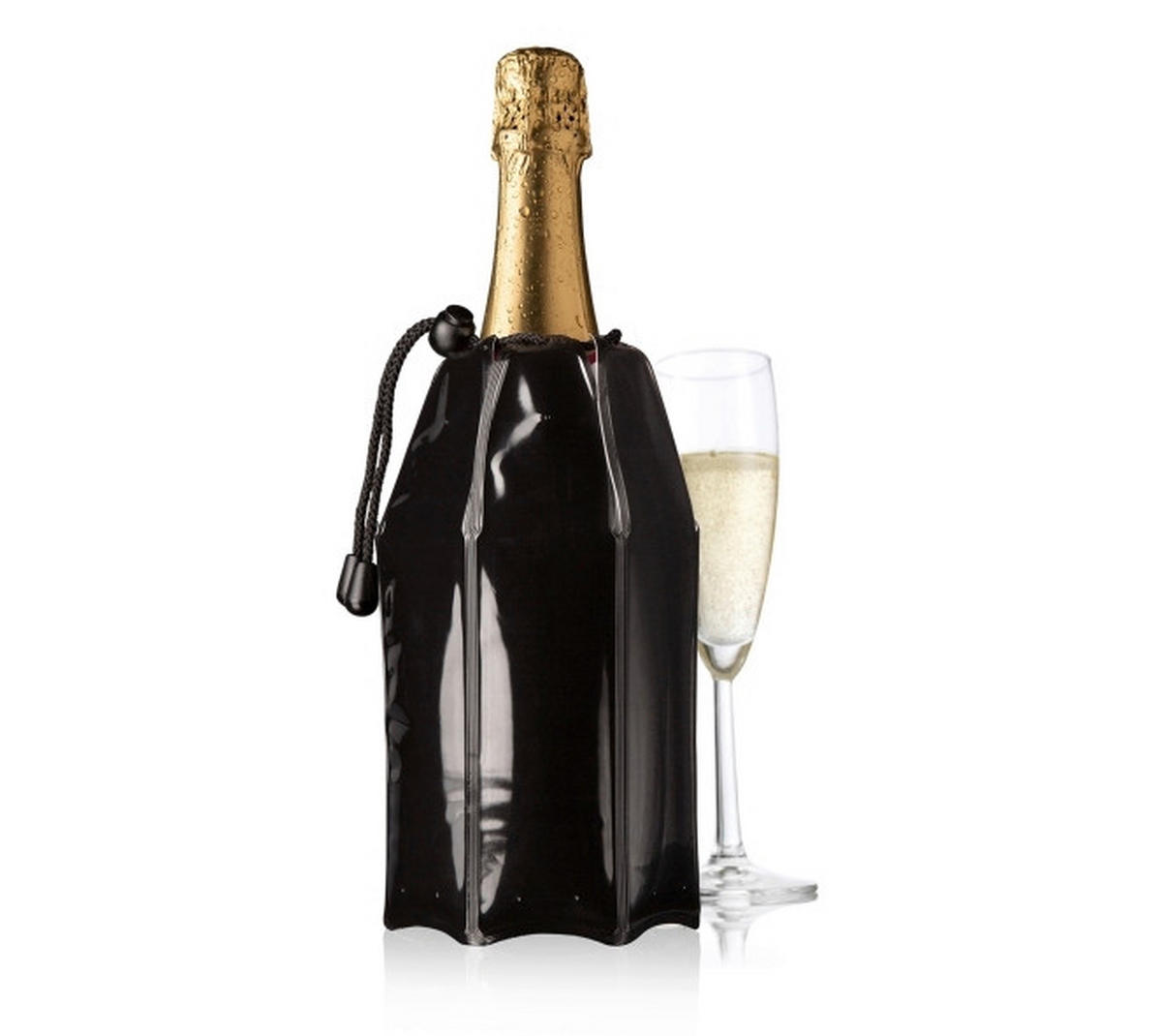 CHAMPAGNERKÜHLER - Schwarz, Basics, Kunststoff (15.8/3.1/24.8cm) - Vacu Vin