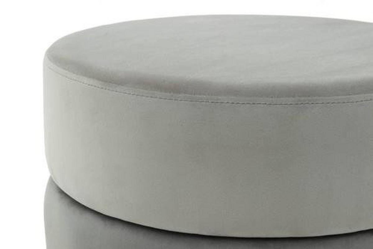 TABURET, kov, textil, kompozitní dřevo, 48,5/46/48,5 cm - šedá/barvy zlata, Basics, kov/kompozitní dřevo (48,5/46/48,5cm)