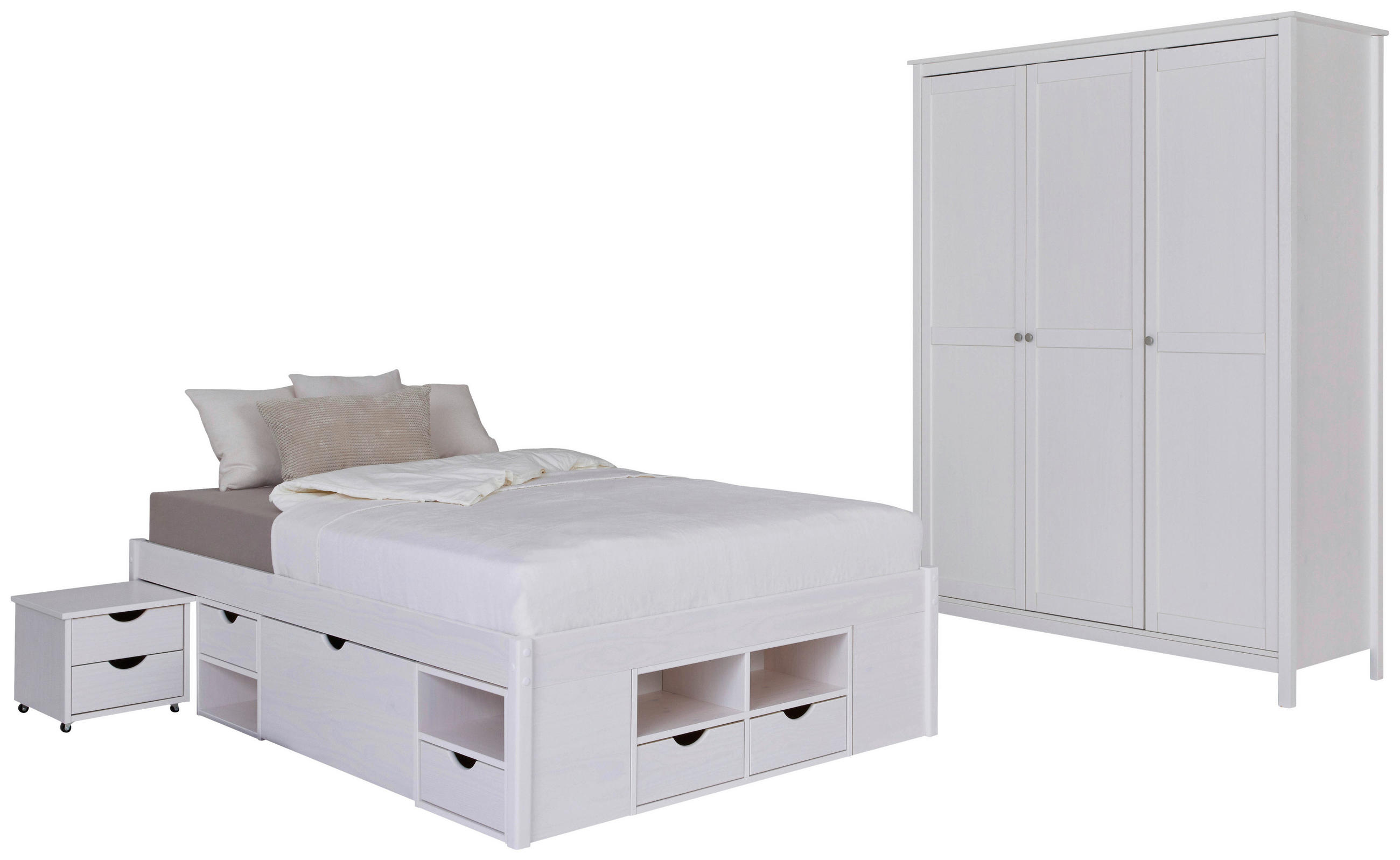 EINZELZIMMER Weiß  - Naturfarben/Weiß, MODERN, Holz - MID.YOU