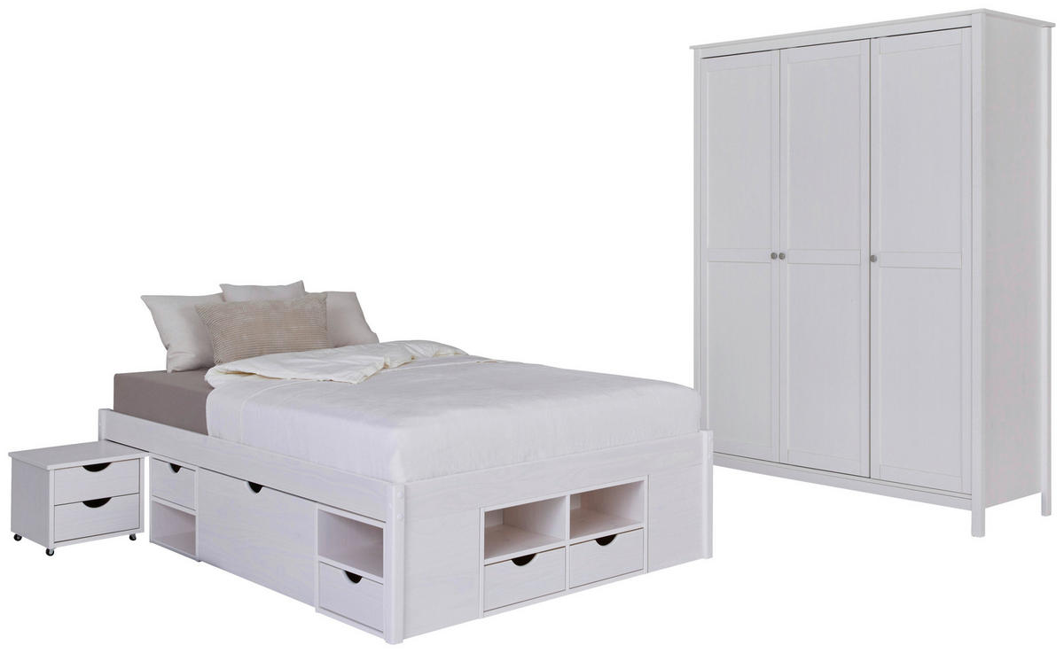 EINZELZIMMER Weiß  - Naturfarben/Weiß, MODERN, Holz - MID.YOU