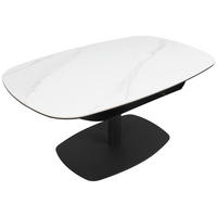 DOHÁNYZÓASZTAL fém, üveg, kerámia 110/70/50-75 cm   - antracit/fehér, Design, üveg/fém (110/70/50-75cm) - Dieter Knoll