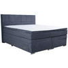 BOXSPRINGBETT 180/200 cm  in Dunkelgrau  - Chromfarben/Dunkelgrau, Design, Holz/Holzwerkstoff (180/200cm) - Boxxx