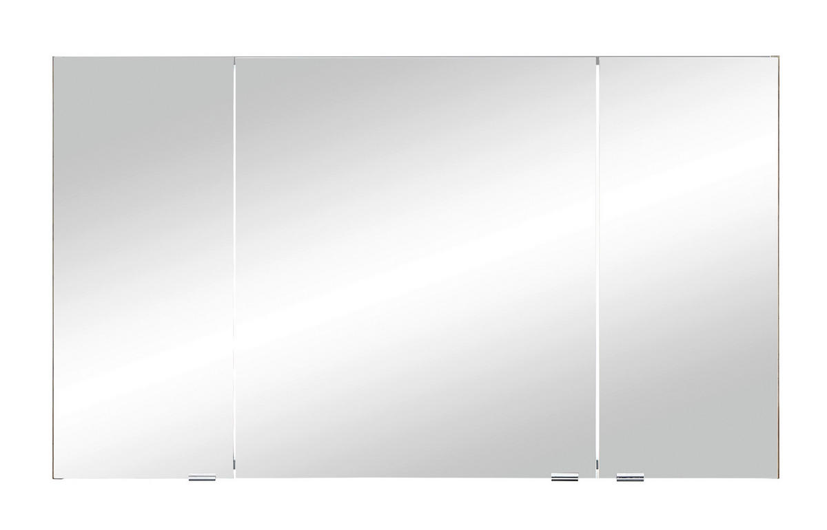 SPIEGELSCHRANK 120,4/70/17 cm  - Chromfarben/Eichefarben, Design, Glas/Holzwerkstoff (120,4/70/17cm) - Sadena