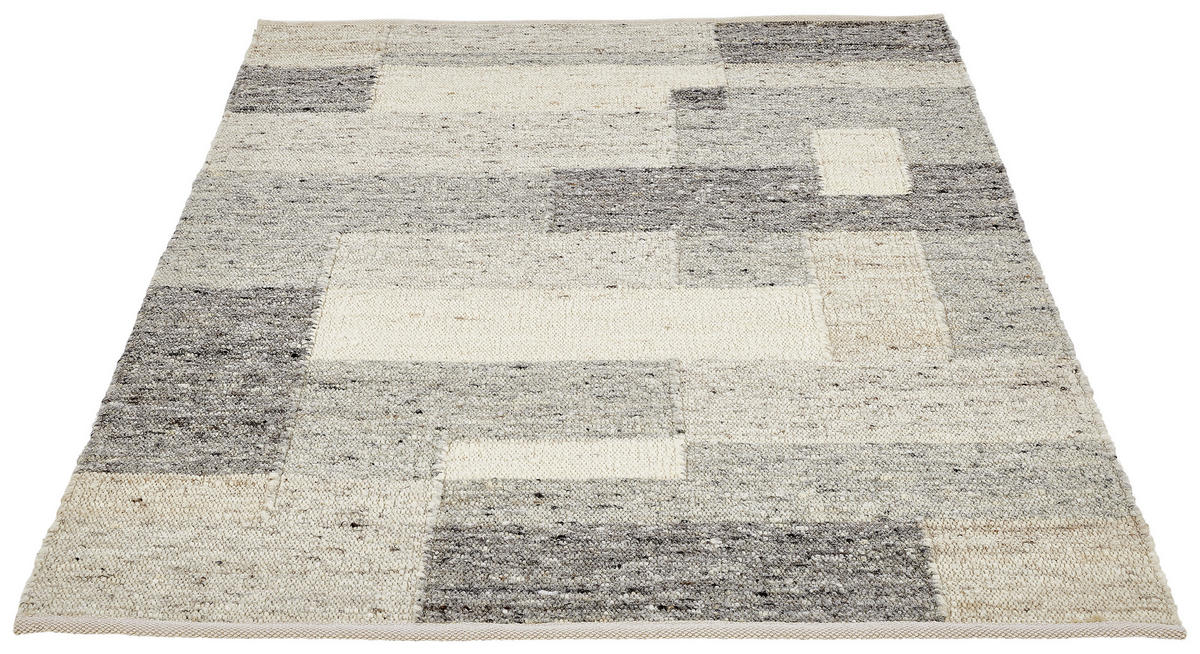 HANDWEBTEPPICH 170/230 cm Freising Design  - Weiss/Beige, Konventionell, Textil (170/230cm) - Linea Natura