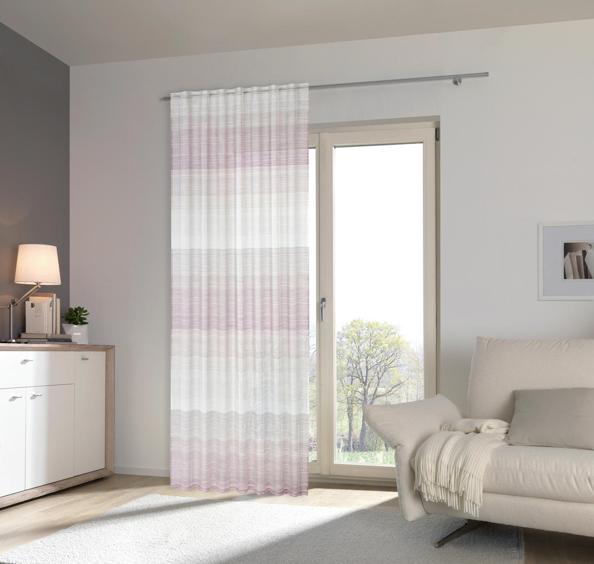 PERDEA CONFECȚIONATĂ transparent  - liliachiu, Design, plastic (140/245cm) - Esposa