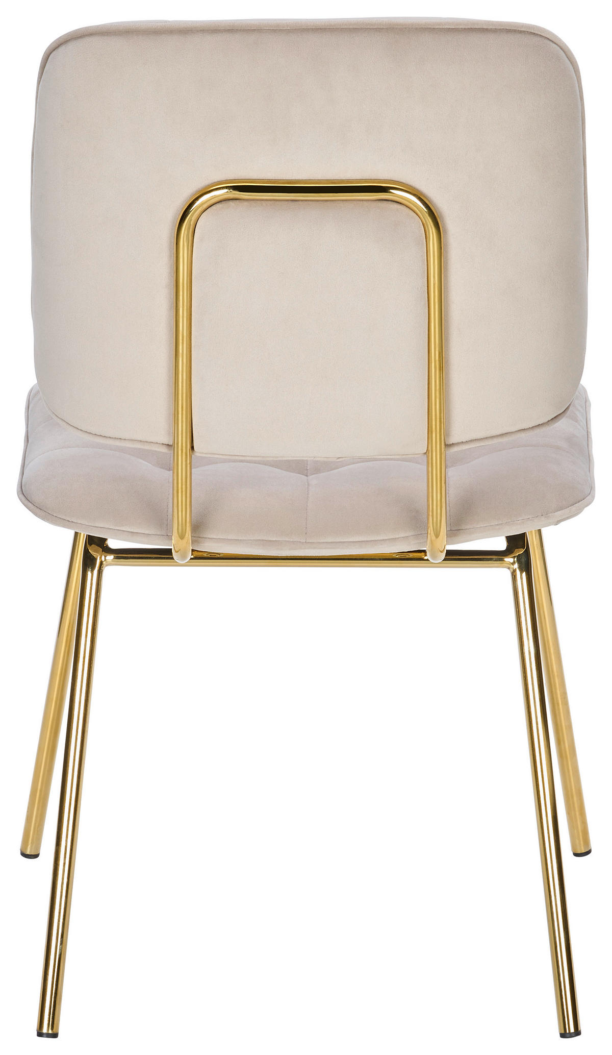 STUHL Samt Goldfarben, Taupe Pappel Sperrholz  - Taupe/Goldfarben, MODERN, Holz/Textil (49/88/57cm) - Livetastic