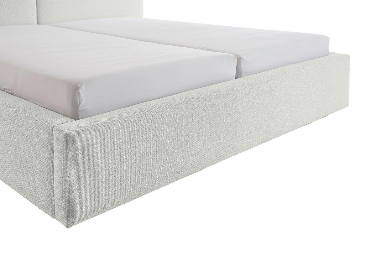 POLSTERBETT 180/200 cm  in Weiss  - Weiss, Basics, Holz/Textil (180/200cm) - Boxxx