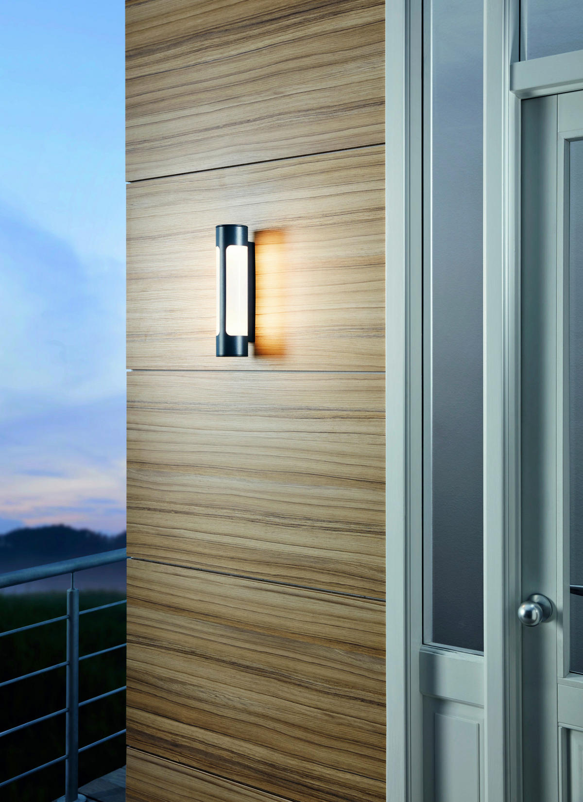 VONKAJŠIE NÁSTENNÉ SVIETIDLO, 31/10/75 cm  - biela/antracitová, Design, kov/plast (31/10/75cm) - Eglo