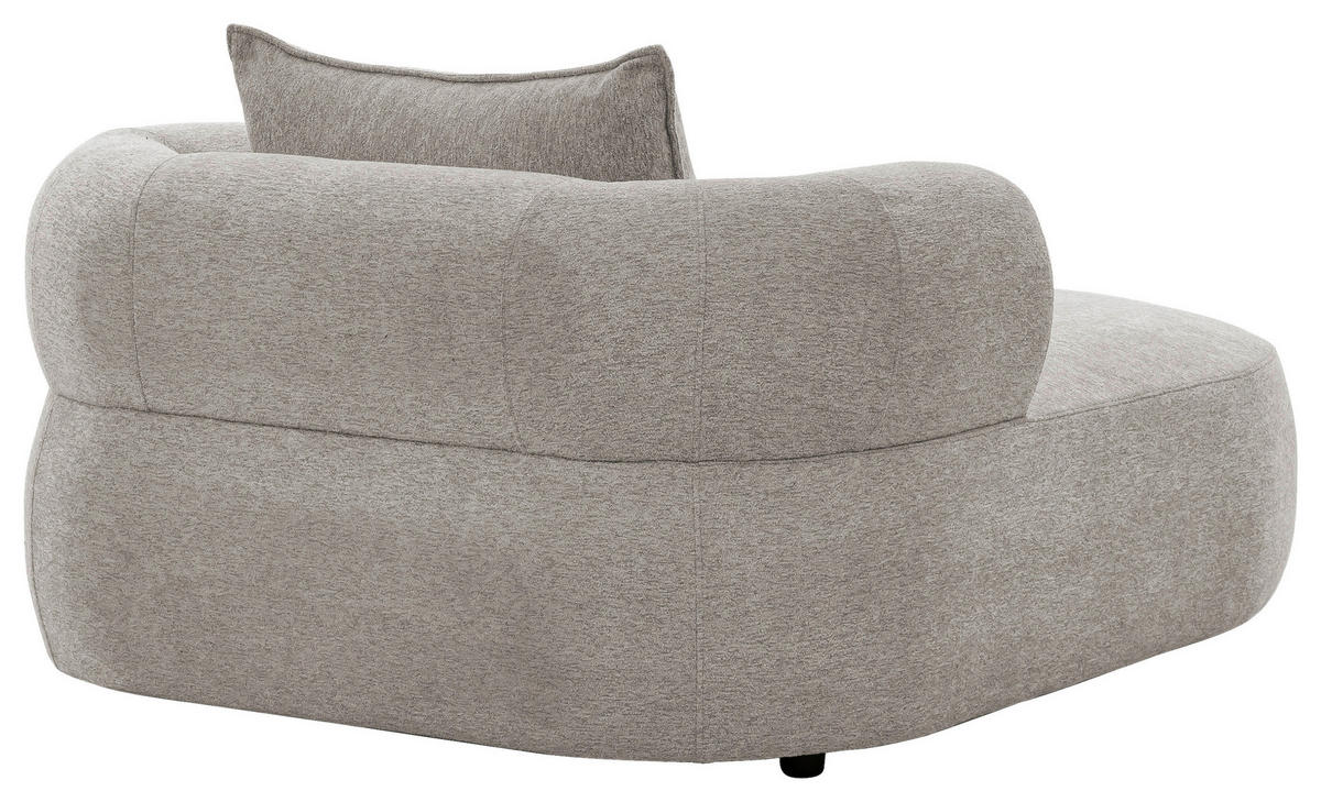 XXL-SESSEL Chenille Hellgrau    - Hellgrau/Schwarz, Design, Kunststoff/Textil (122/76/156cm) - Livetastic