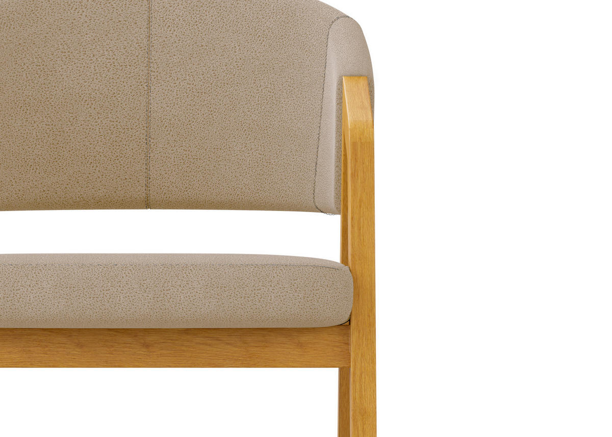 ARMLEHNSTUHL  Stoffauswahl Mikrofaser  Taupe  - Taupe, Konventionell, Holz/Textil (59/96/60cm) - Carryhome