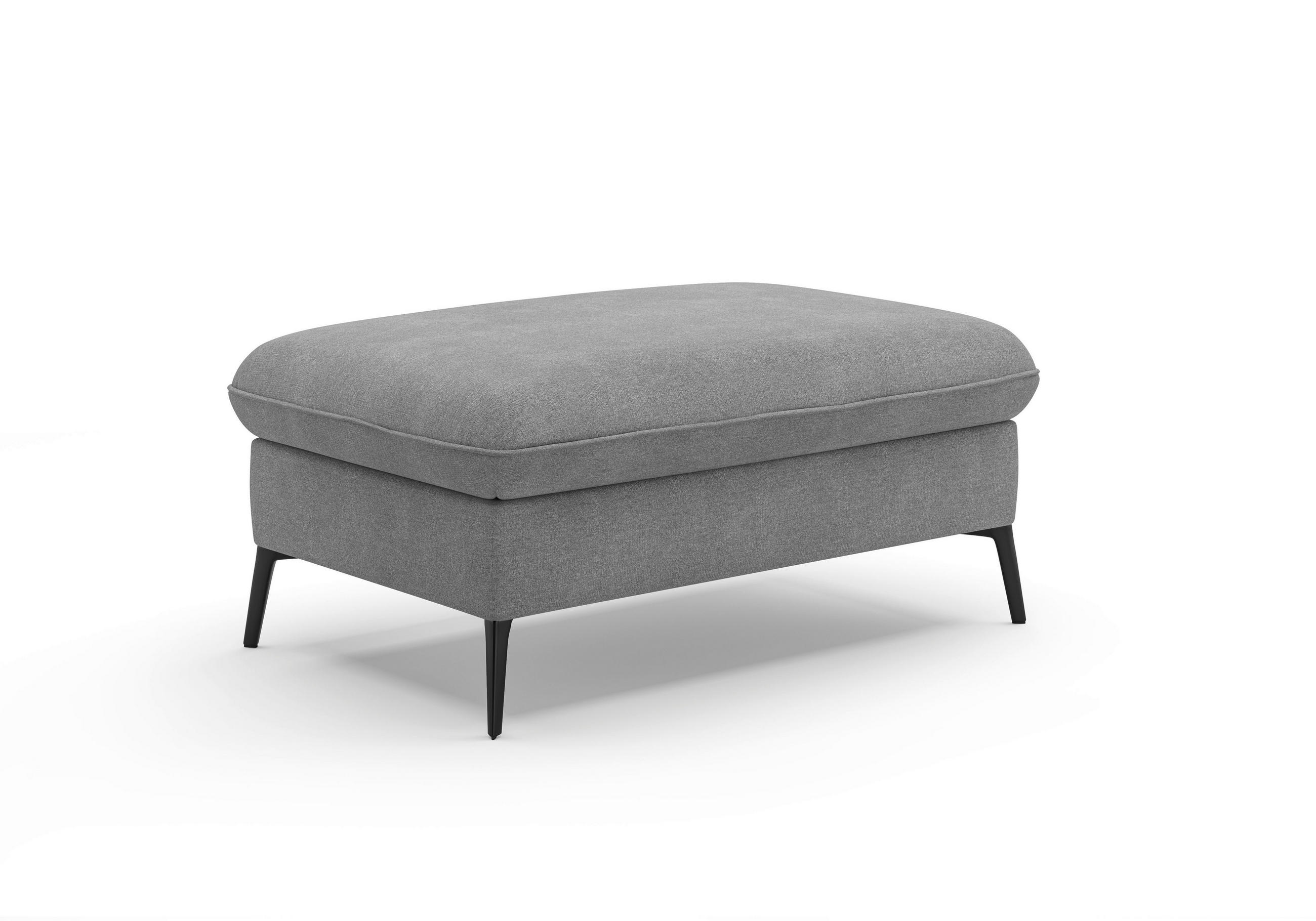 HOCKER in Textil Grau  - Creme/Schwarz, Konventionell, Textil/Metall (104/47/69cm) - Sit & More