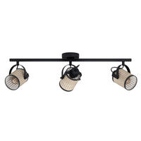 STRAHLER - Schwarz/Naturfarben, Basics, Papier/Kunststoff (77,5/5/17,5cm) - Eglo