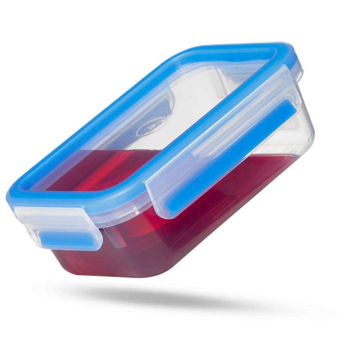 Frischhaltedosen-Set CLIP & CLOSE 2-teilig  - Klar/Hellblau, Basics, Kunststoff (0,6l) - Emsa