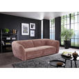 BIGSOFA Chenille Rosa  - Schwarz/Rosa, KONVENTIONELL, Kunststoff/Textil (290/86/121cm) - Cantus