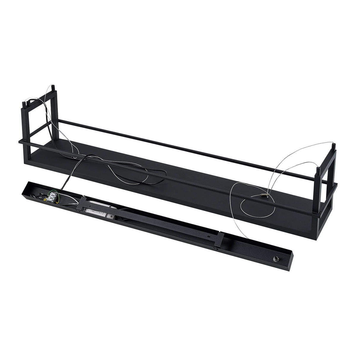LED-HÄNGLAMPA 118/22/150 cm  - svart, Design, metall (118/22/150cm) - Novel
