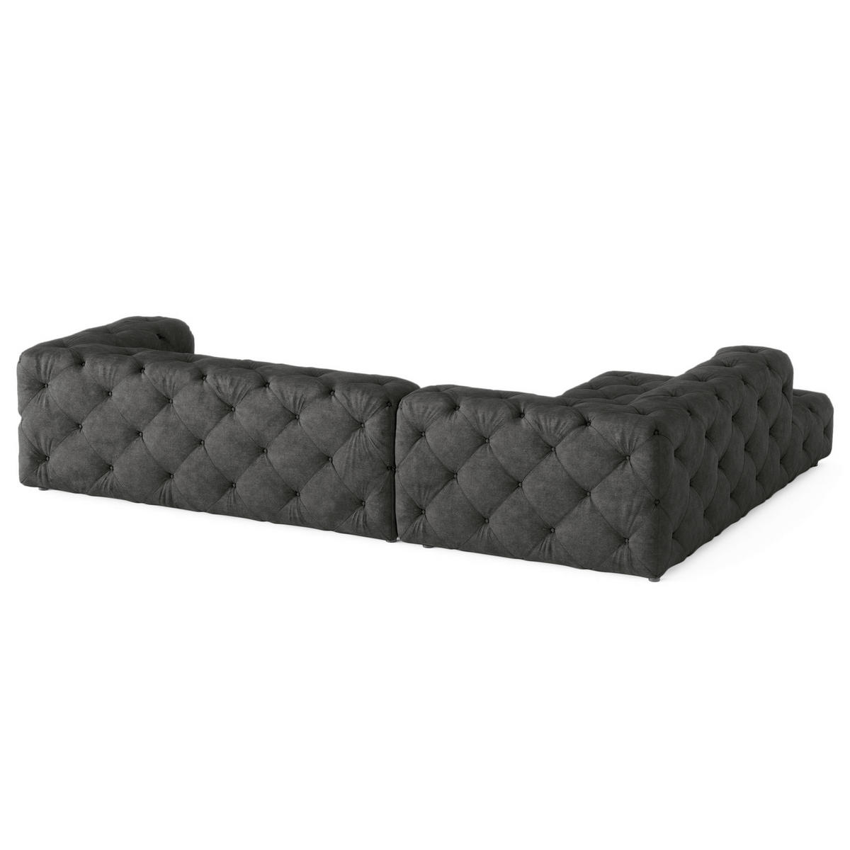 ECKSOFA Fresco in Mikrofaser Anthrazit  228/325 cm  - Anthrazit/Schwarz, Design, Kunststoff/Textil (228/325cm) - P & B