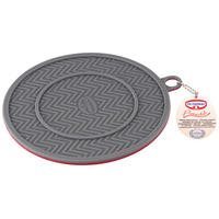 TOPFUNTERSETZER Kunststoff Grau, Rot 18,5 cm  - Rot/Grau, Basics, Kunststoff (18,5cm) - Dr.Oetker