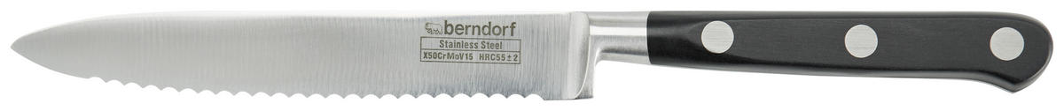 BLOK NA NOŽE  - černá/hnědá, Moderní, kov/dřevo (21.3/36/11.5cm) - Berndorf