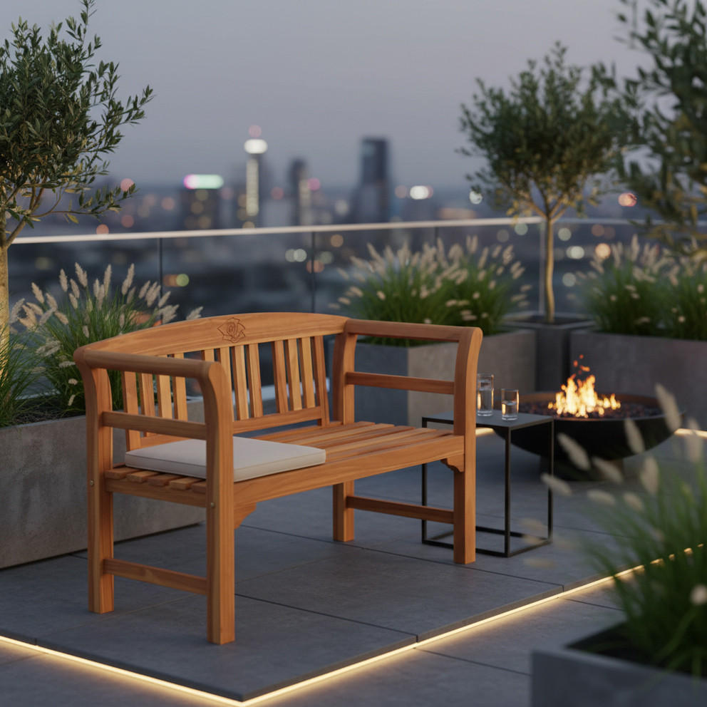 GARTENBANK Akazie   - Akaziefarben, Basics, Holz (130/50/80cm) - Acamp