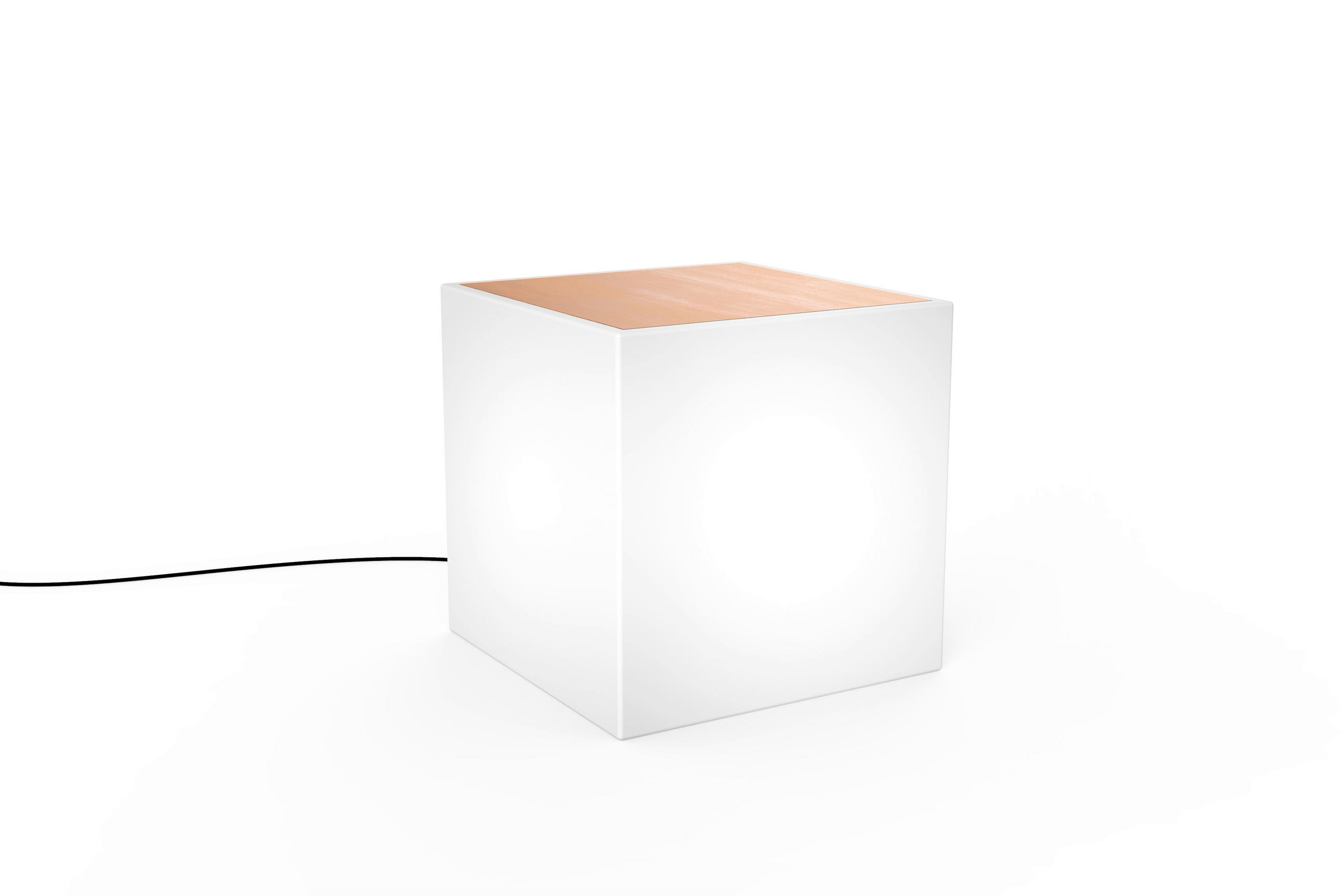 AUßENLEUCHTE BORA 43/43/43 cm   - Basics, Holz/Kunststoff (43/43/43cm) - Newgarden