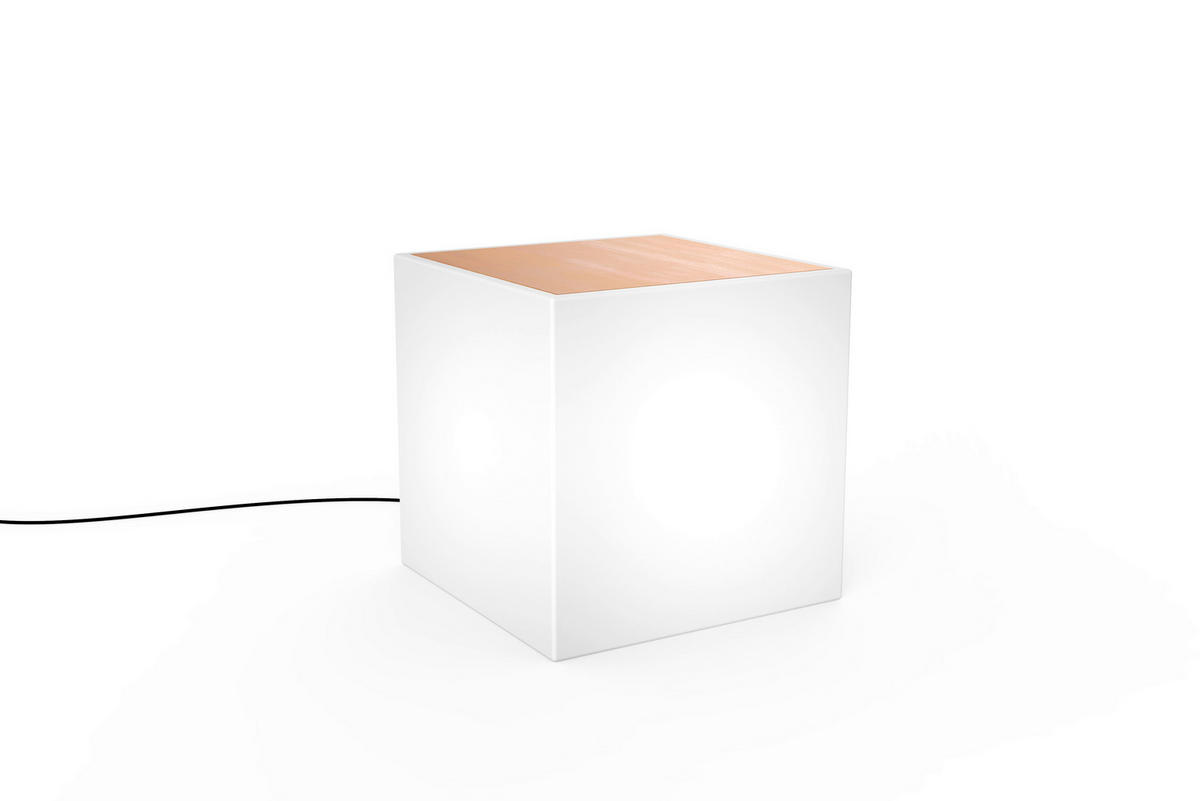 AUßENLEUCHTE BORA 43/43/43 cm   - Basics, Holz/Kunststoff (43/43/43cm) - Newgarden