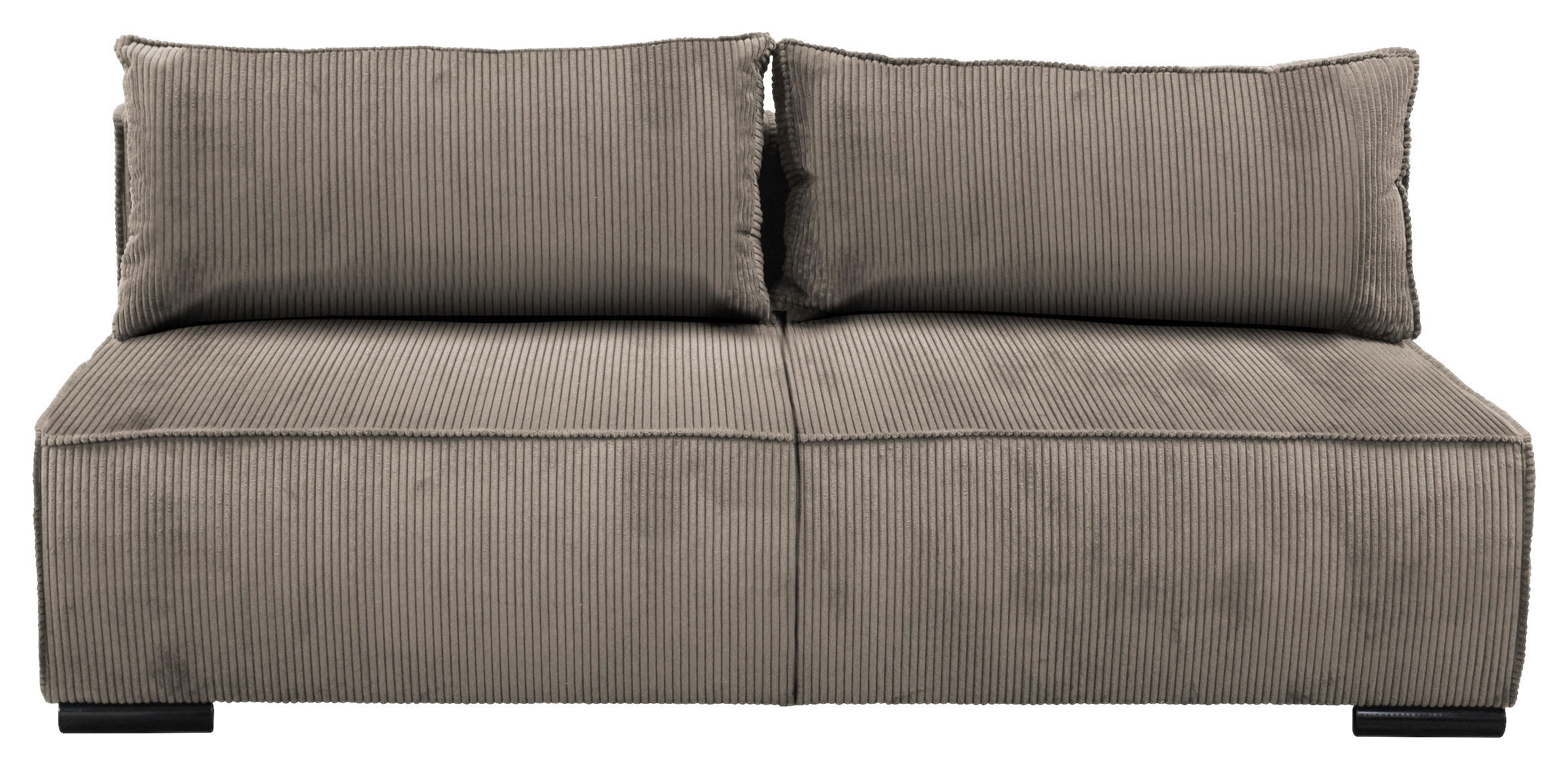 SCHLAFSOFA in Struktur Hellbraun  - Hellbraun/Schwarz, Design, Kunststoff/Textil (202/90/99cm) - MID.YOU