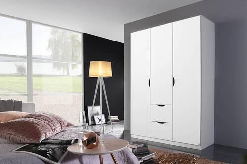 KLEIDERSCHRANK in Weiss  - Weiss, Konventionell, Holzwerkstoff (136/197/54cm) - home24