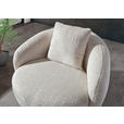 COCKTAILSESSEL Chenille Creme    - Creme/Schwarz, LIFESTYLE, Textil/Metall (101/79/96cm) - Xora