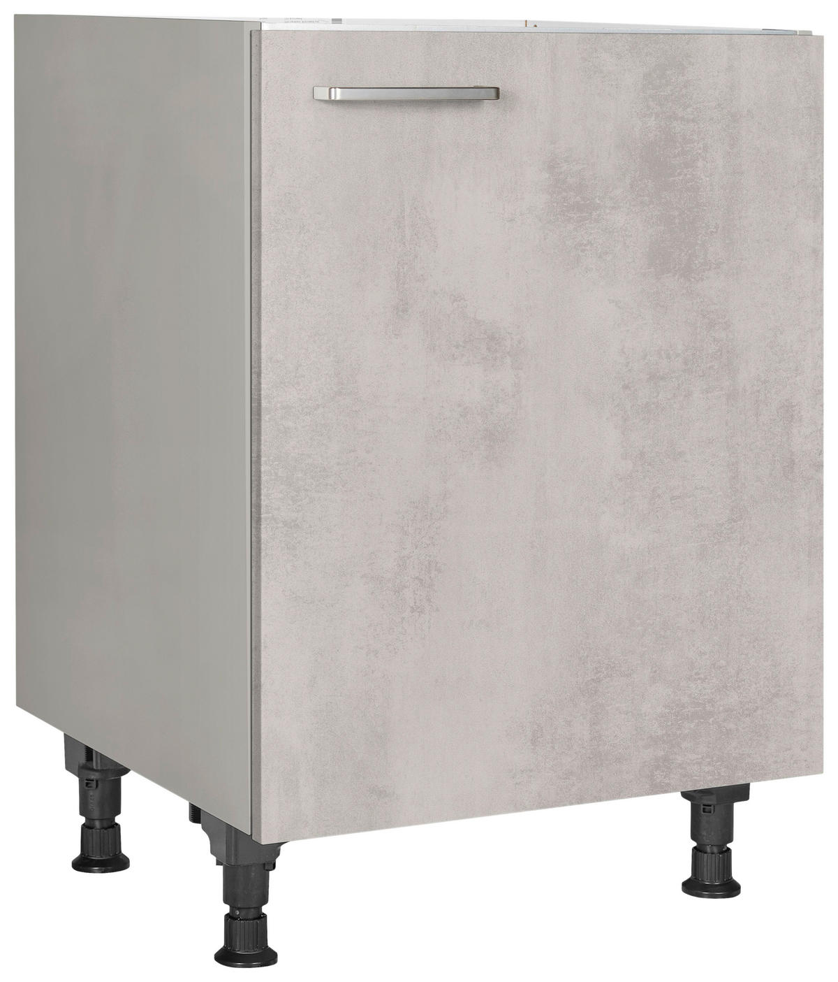 SPÜLENUNTERSCHRANK 60/87/56 cm  in Hellgrau  - Edelstahlfarben/Hellgrau, MODERN, Holzwerkstoff/Metall (60/87/56cm) - Nobilia