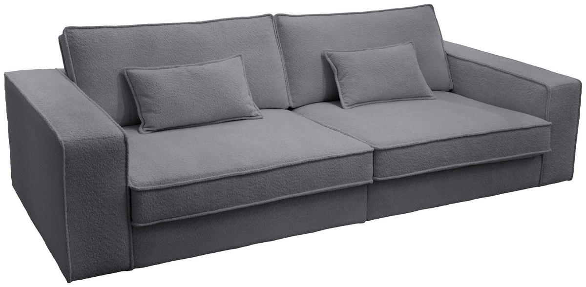POHOVKA BIG SOFA, plast, textil, kompozitní dřevo, antracitová - černá/antracitová, Konvenční, kompozitní dřevo/textil (273/74/110cm) - Livetastic