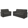 SITZGARNITUR in Mikrofaser Grau  - Alufarben/Grau, Konventionell, Textil/Metall (192/96/89cm) - Beldomo Comfort