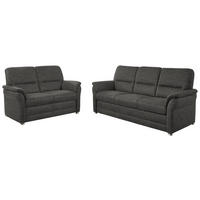 SITZGARNITUR in Mikrofaser Grau  - Alufarben/Grau, Konventionell, Textil/Metall (192/96/89cm) - Beldomo Comfort
