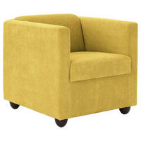 SESSEL in Cord Gelb  - Gelb/Schwarz, Design, Holz/Textil (72/71/75cm) - LOOKS by W.Joop