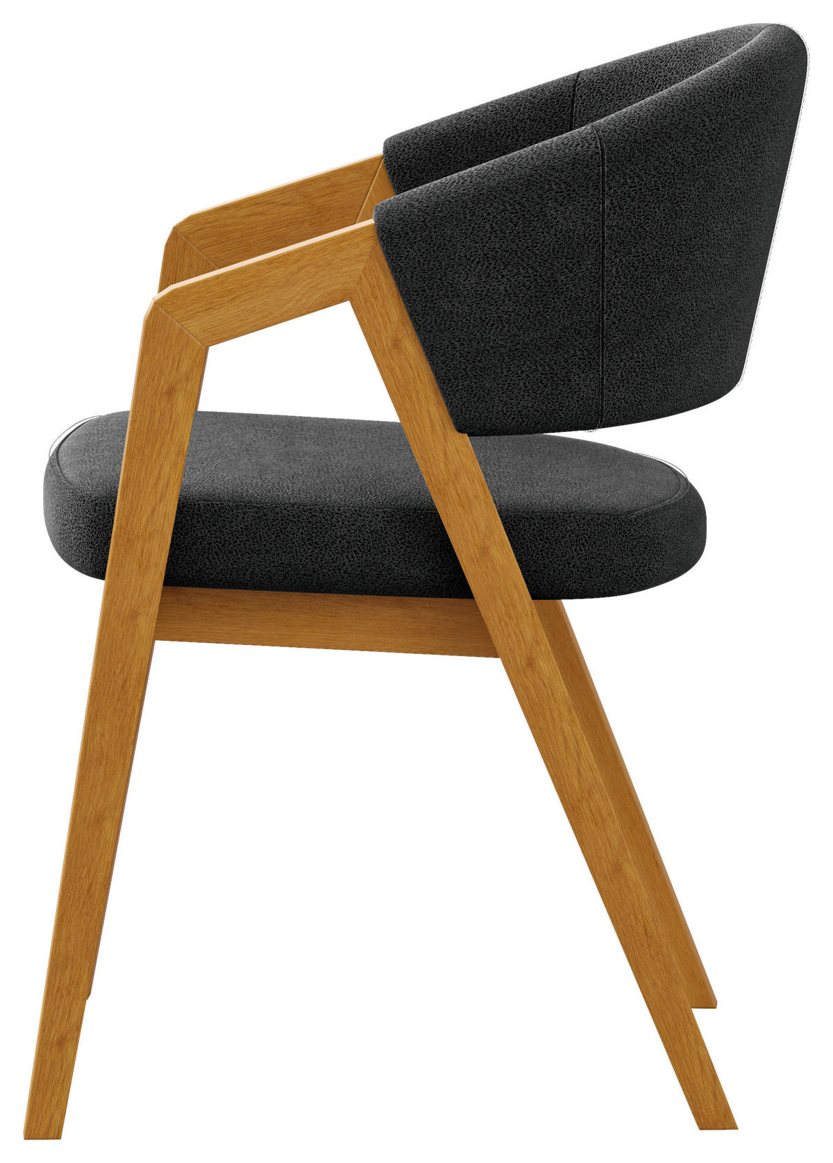 ARMLEHNSTUHL  Stoffauswahl Mikrofaser  Schwarz  - Schwarz, KONVENTIONELL, Holz/Textil (59/96/60cm) - Carryhome