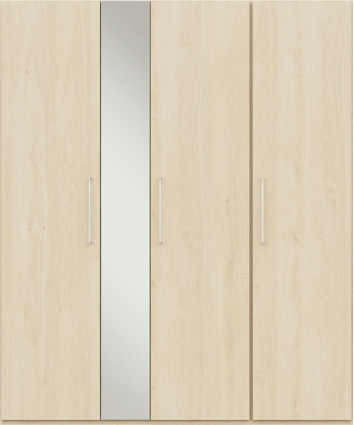 KLEIDERSCHRANK in Eichefarben  - Edelstahlfarben/Eichefarben, Design, Glas/Holzwerkstoff (177,6/213,6/59,3cm) - Cantus