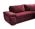 WOHNLANDSCHAFT Beere Mikrofaser  - Chromfarben/Beere, KONVENTIONELL (219/294/157cm) - Livetastic