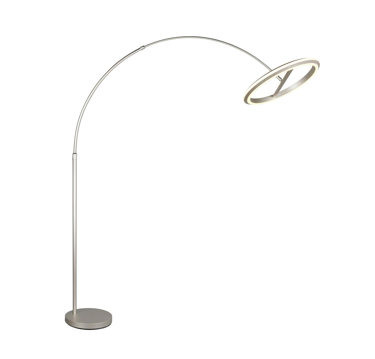 LED-STEHLEUCHTE Amador 45/205 cm   - Nickelfarben, Design, Metall (45/205cm) - Trio Leuchten