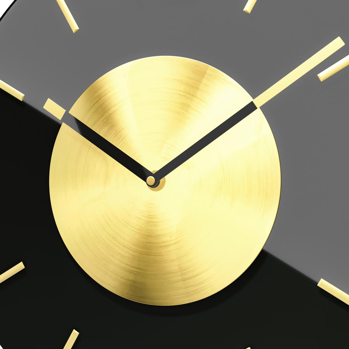 WANDUHR  Schwarz 32 cm  - Schwarz, Basics, Glas (32cm)