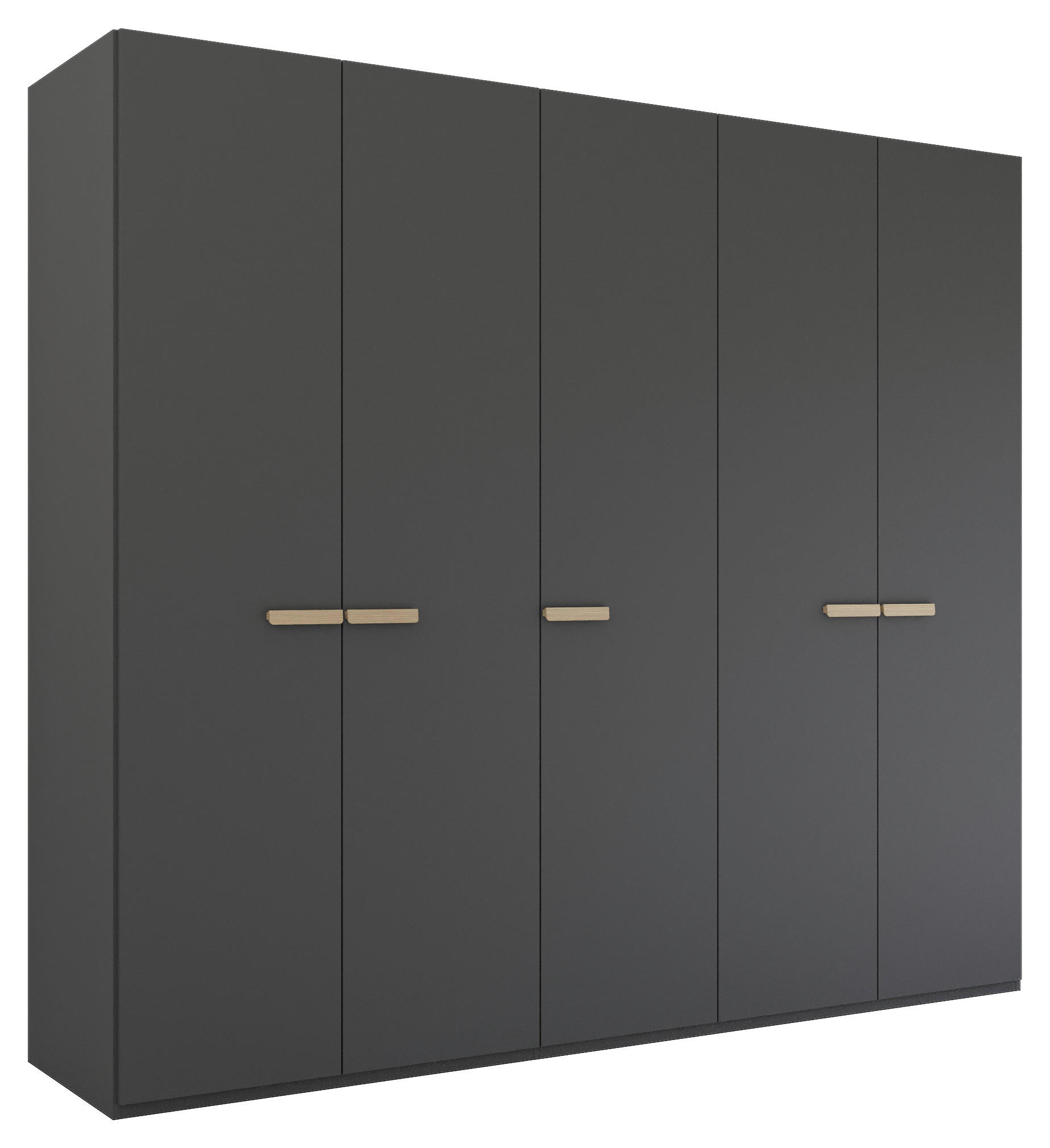 DREHTÜRENSCHRANK 251/223/60 cm 5-türig Graphitfarben  - Graphitfarben, Trend, Holz/Holzwerkstoff (251/223/60cm) - Novel