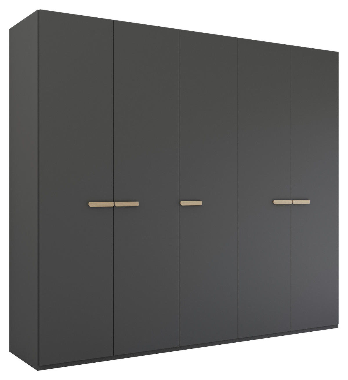 DREHTÜRENSCHRANK 251/235/60 cm 5-türig Graphitfarben  - Graphitfarben, Trend, Holz/Holzwerkstoff (251/235/60cm) - Novel
